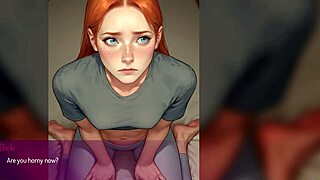 3D cartoon of horny wife's anal action with lover