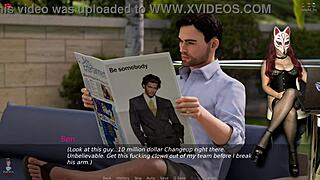 ms denvers in ep 54, that sexy gamergirl is playing a porn game in her see-through corset cosplay