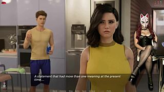 ms denvers in ep 54, that sexy gamergirl is playing a porn game in her see-through corset cosplay