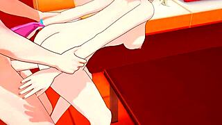 3D animated anime porn with big tits and anal sex