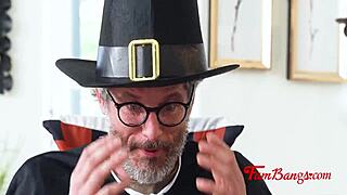 Thanksgiving sex with mature woman and her uncle