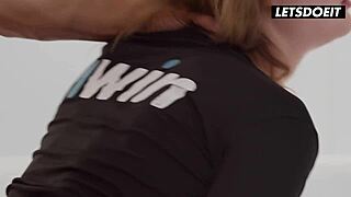 Bonni Gee's big tits milf deepthroats and gags before juicy pussy fucking in full scene