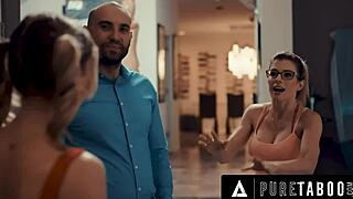 Cory Chase Invites Petite Cheerleader To Please Pervert Husband In Doggystyle Threesome