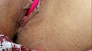 Hot blonde masturbating in her room.