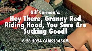 Granny gets a deepthroat surprise in homemade video