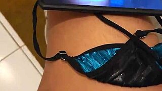 She found me with her thong.