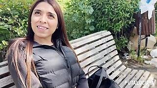 Peruvian teen Michi gets pounced on for a wild ride