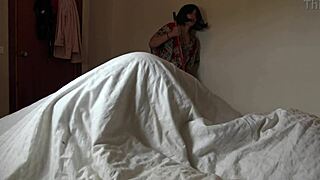 Maid gets shocked by big black cock in hotel room