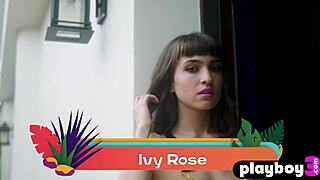 Ivy Rose Undresses in Striptease Showing Curvy Booty and Natural Tits