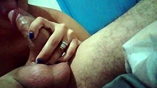 Feeling the intense pleasure of a milf's deep blowjob