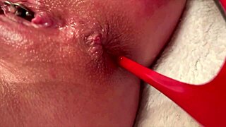 A homemade video of a naughty milf who likes to wear high heels and masturbate her asshole and then drinks her own juice