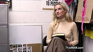 Horny Blonde Milf Housewife Uses Toys On Desk In Hidden Cam Blowjob Scene