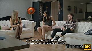 Milking stepmommy for wild forbidden sex session