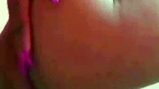 A curvy ebony woman plays with herself in a solo session