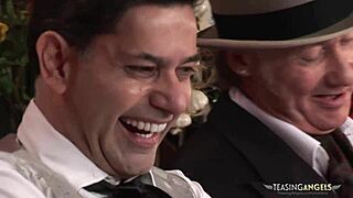 Amazing Maid Loves Sharing Delicious Cocks with Another Hot Babe on Sofa