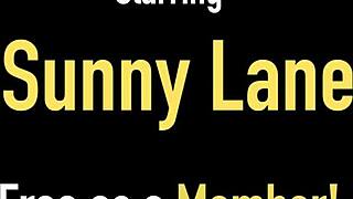 Blonde Sunny Lane Fingers Herself Outdoors in Car