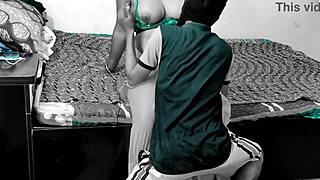 Beautiful big-boobed bhabhi finds her devar alone in the room
