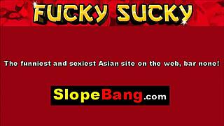 tiny asian mature woman handles a huge cock