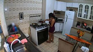 Cooking for Lover While Husband Works