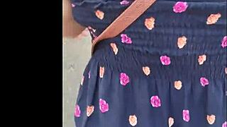 i caught madura flashing upskirt in public, she gave in completely.