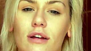 Steamy shower scene with a blonde model and a hot scene with anal sex