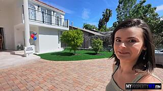 realtor slimthick vic flirts hard at work with big tits