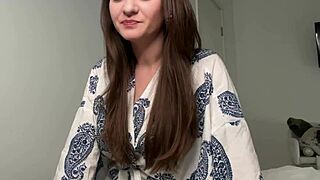 Does stepson spy milky boobs in bedroom roleplay?