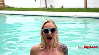 Feeling The Thrill Of Poolside Fun With Elana Bunzz's Bubble Butt In Bikini