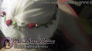 Big n sexy Britney's cosplay BJ deepthroat and facial show