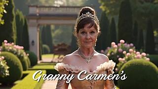 Granny Catwoman rides cowgirl hard for missionary creampie. Her amateur drilling ends in raw orgasm!