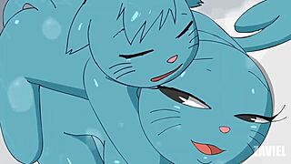 Nicole and Gumball's family bonding time gets hot and steamy