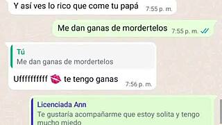 Mature woman gets excited by chat