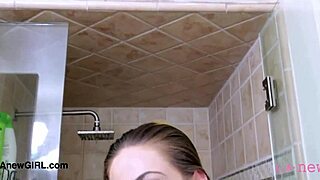 lovely teen brunette showers after photoshoot 😍