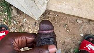 Hey, wanna see this quick outdoor bang? He slammed me hard and fast in just minutes!