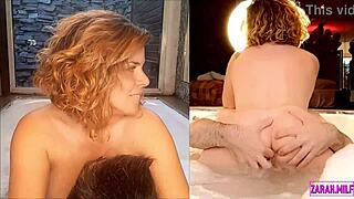 Big tits blonde gets fucked in a hot tub