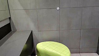 snuck into public toilet for a quick creampie fuck
