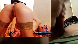 horny milf feels intense pleasure destroying her pussy alone