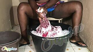 Weekend Laundry With A Housewife 1