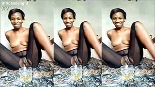 मिल्फ निक्की जायंट एगप्लांट को चोदती और अपना स्क्वर्ट चखती