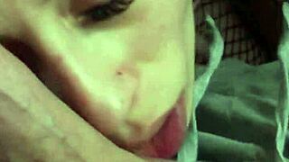 Candie cross shares intimate cuddle moments in fishnets with her submissive side