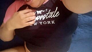 Latina candente masturbates while remembering her first virginity loss