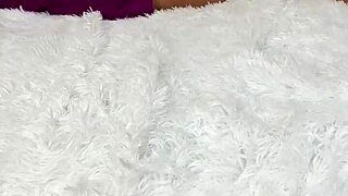 Stepmom boldly flashes wet pussy between legs