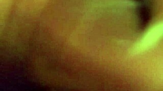 Man and girl take shower together, rubbing cocks and asses