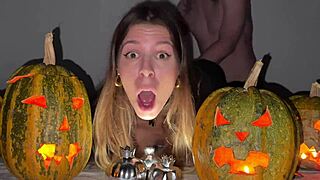 Squirt on halloween, hold your cum!