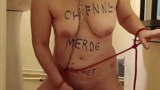 Bound whore humiliated in raw BDSM session