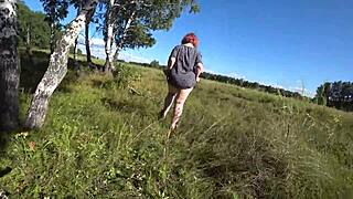 Lesbians Find Dildo in Forest for Wild Doggystyle Milf Action