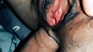 the mature one's holes are stretched hard and wide