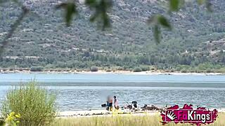 Cougar Natali Quinn Hunts for Public Fucking by the Lake