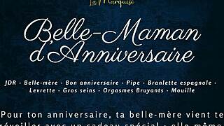 Belle-Maman Danniversaire - French Step-Mom Bent Over for Doggystyle Action