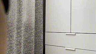 The hot Algerian woman got horny while cleaning